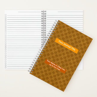 Tone-on-Tone Polka Dots - Personalized - Ochre Notebook