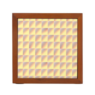 Tone-on-tone squares. desk organizer