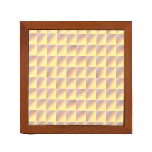 Tone-on-tone squares. desk organizer (Front)