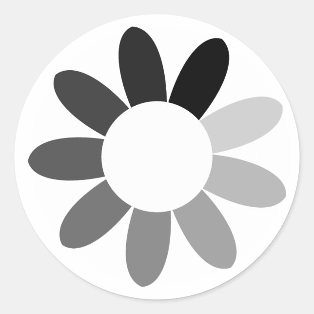 toneflower(color) classic round sticker (Front)