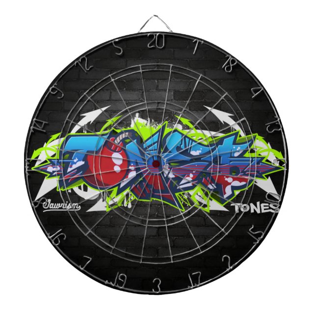 Tones Graffiti Dart Board (Front)
