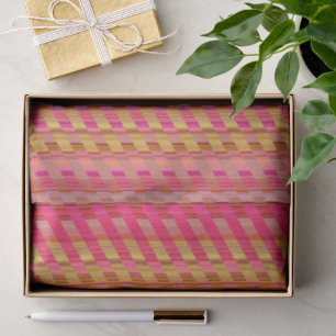 Tones of Pink and Gold Stripes Tissue Paper