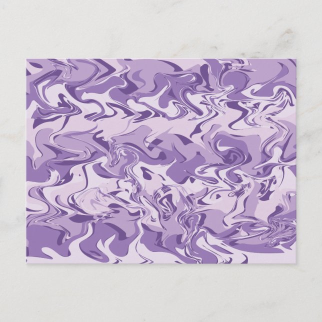 Tones of Purple Marble Art Postcard (Front)