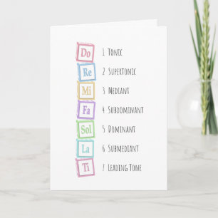 Tones of the Scale Solfege Musical Baby Blocks Card