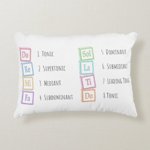Tones of the Scale Solfeggio Musical Baby Blocks Accent Pillow