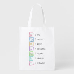Tones of the Scale Solfeggio Musical Baby Blocks Grocery Bag