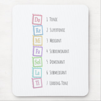 Tones of the Scale Solfeggio Musical Baby Blocks Mouse Pad