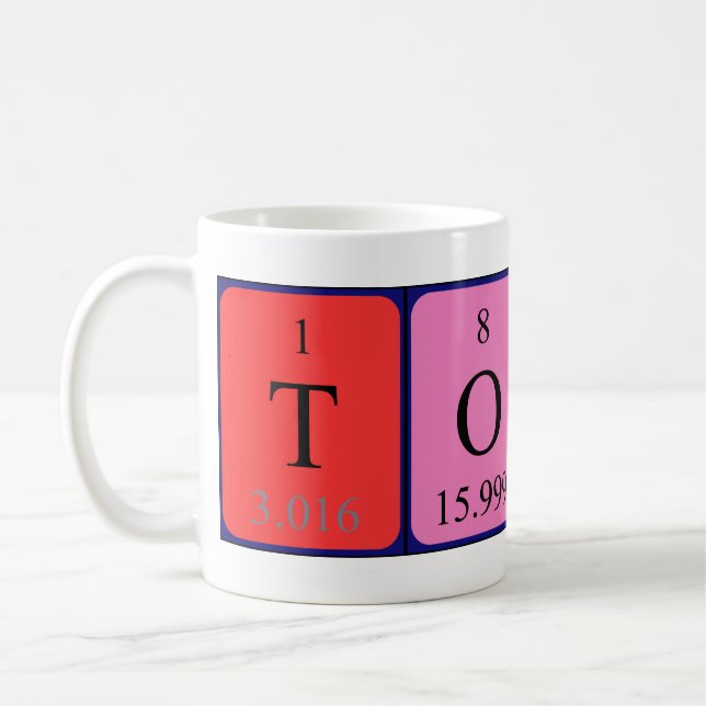 Toney periodic table name mug (Left)