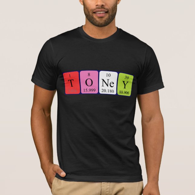 Toney periodic table name shirt (Front)