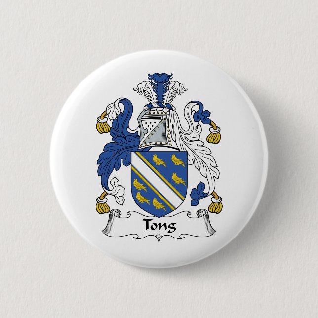 Tong Family Crest Pinback Button (Front)