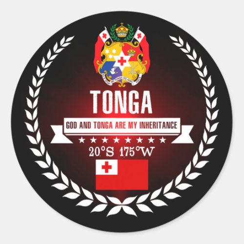 Tonga Classic Round Sticker