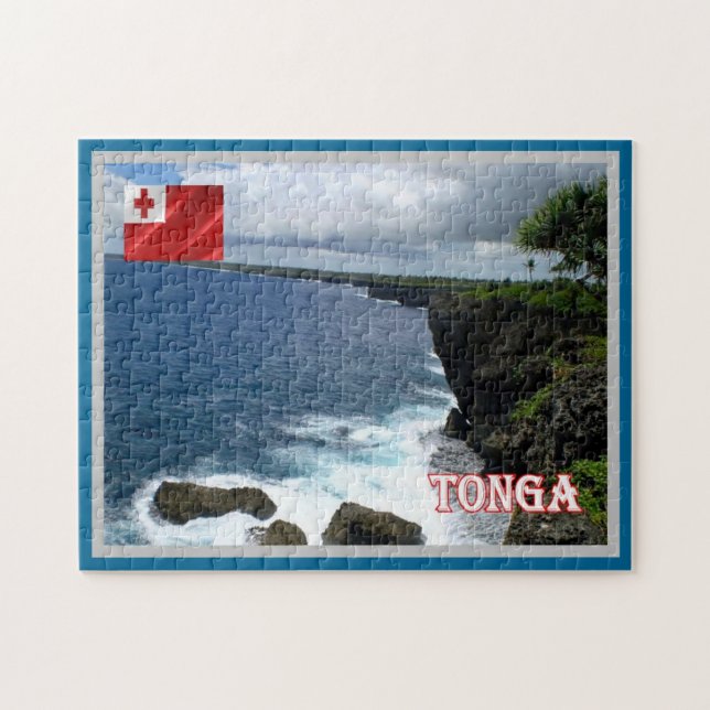 Tonga - Coastline - Jigsaw Puzzle (Horizontal)