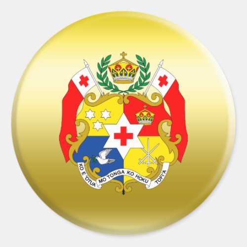 Tonga Coat of Arms Classic Round Sticker