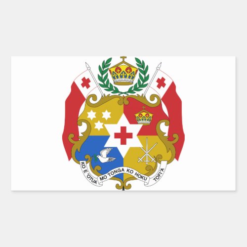 Tonga Coat of Arms Rectangular Sticker