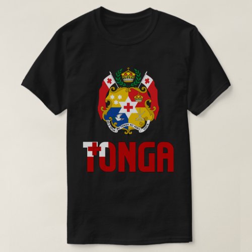 Tonga Flag and Coat Of Arms Patriotic T_Shirt