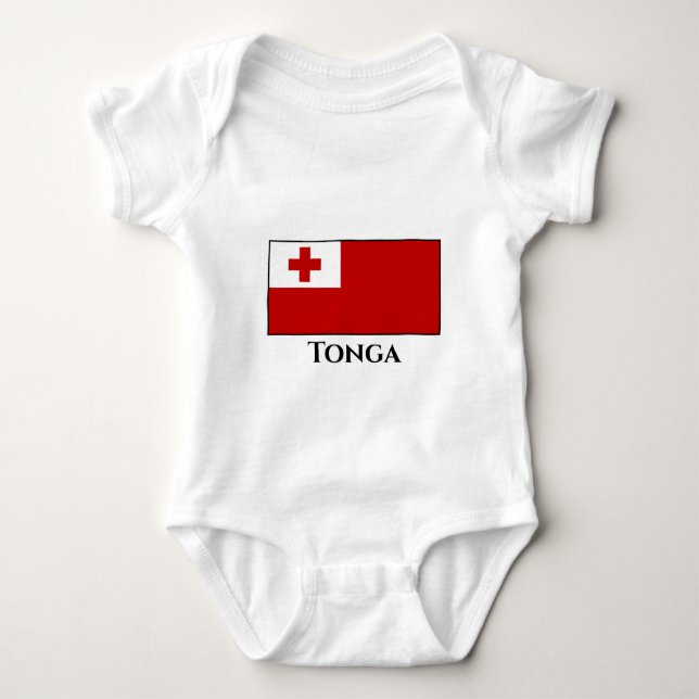Tonga Flag Baby Bodysuit (Front)