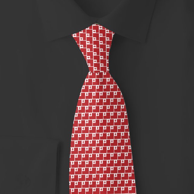 Tonga Flag Brick Pattern Neck Tie (Creator Uploaded)