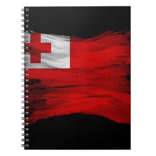 Tonga flag brush stroke national flag notebook