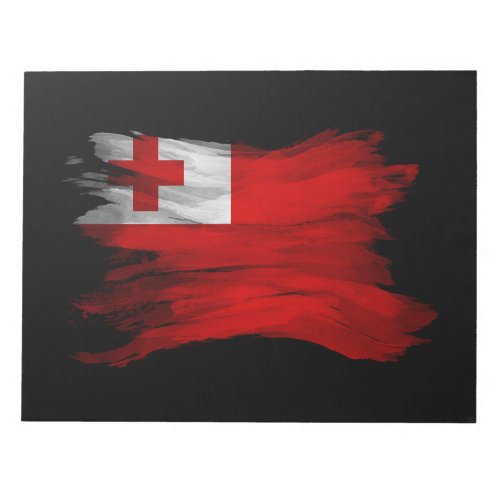 Tonga flag brush stroke national flag notepad