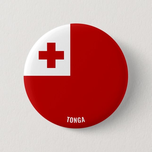 Tonga Flag Charming Patriotic Button (Front)