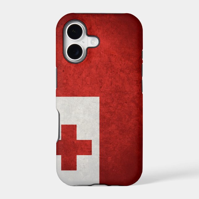 Tonga Flag Iphone Case (Back)