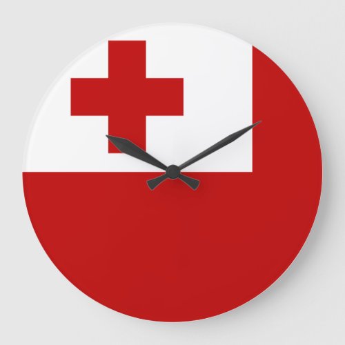 Tonga Flag Large Clock
