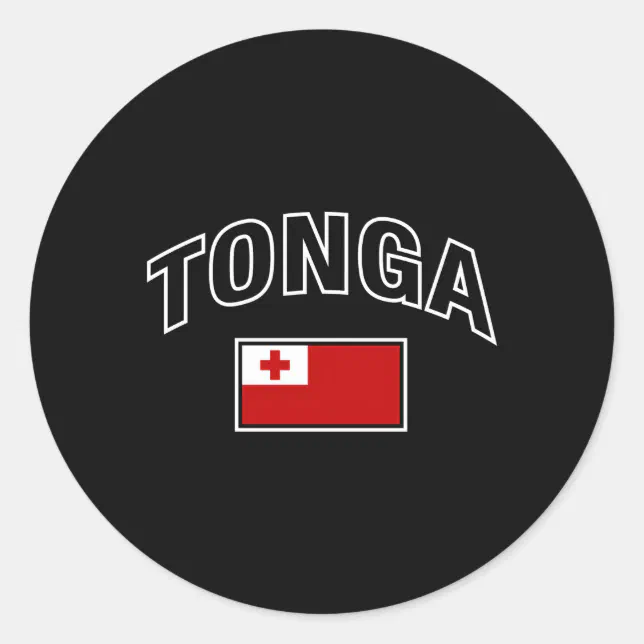 Tonga Flag Proud Tongan Classic Round Sticker | Zazzle