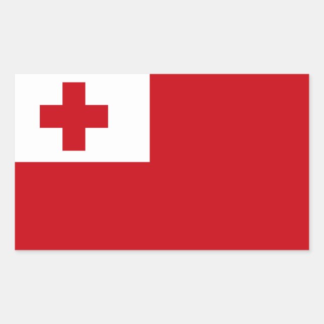 Tonga Flag Rectangular Sticker (Front)