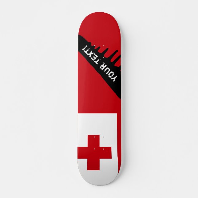 Tonga Flag Skateboard Deck (Front)