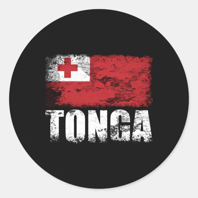 Tonga Flag Tongan Flag Hood Classic Round Sticker | Zazzle