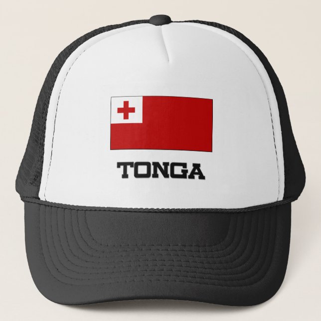 Tonga Flag Trucker Hat (Front)