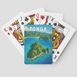Tonga Illustration Travel Art Vintage Poker Cards
