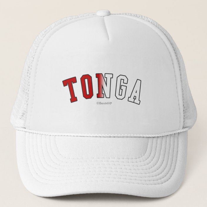 Tonga in National Flag Colors Hat