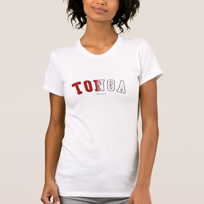 Tonga in National Flag Colors T-shirt