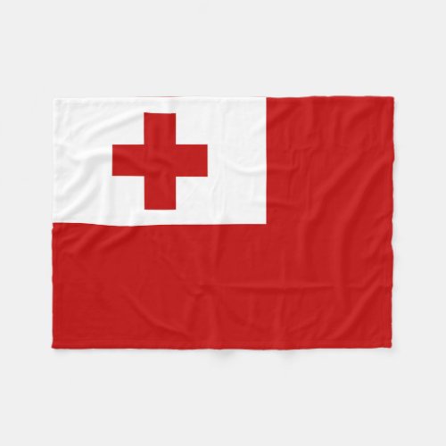 Tonga Island Flag Red Cross Fleece Blanket