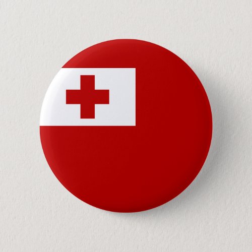 Tonga Island Flag Red Cross Pinback Button