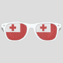 Tonga Island Flag Red Cross Retro Sunglasses