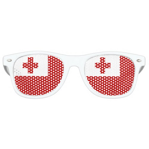 Tonga Island Flag Red Cross Retro Sunglasses