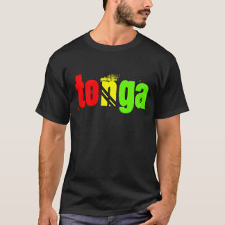 Tonga named tee in Reggae colors