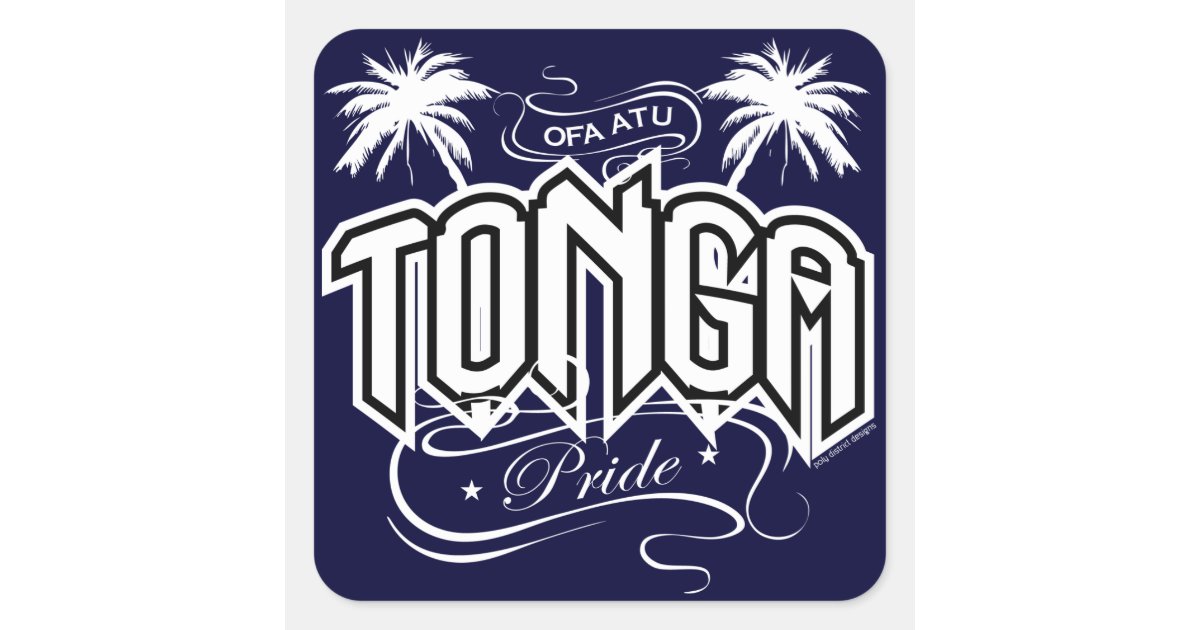 TONGA Pride Square Sticker