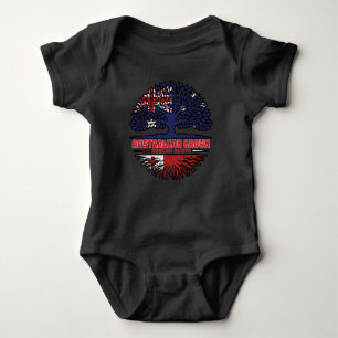 Tonga Tongan Australian Australia Tree Roots Flag Baby Bodysuit