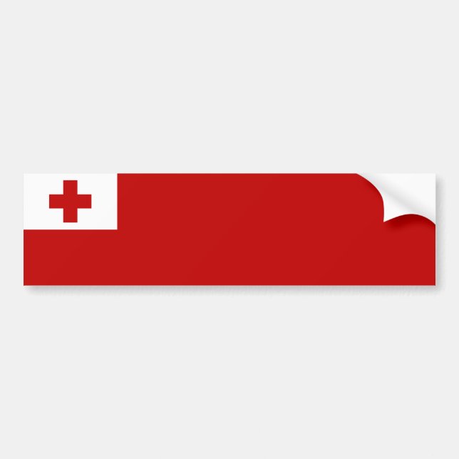 Tonga/Tongan Flag Bumper Sticker (Front)