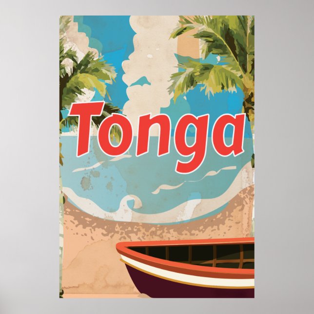 Tonga Vintage vacation Poster (Front)