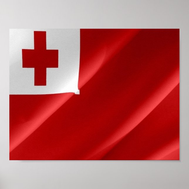 Tonga - Waving Flag - Poster (Front)