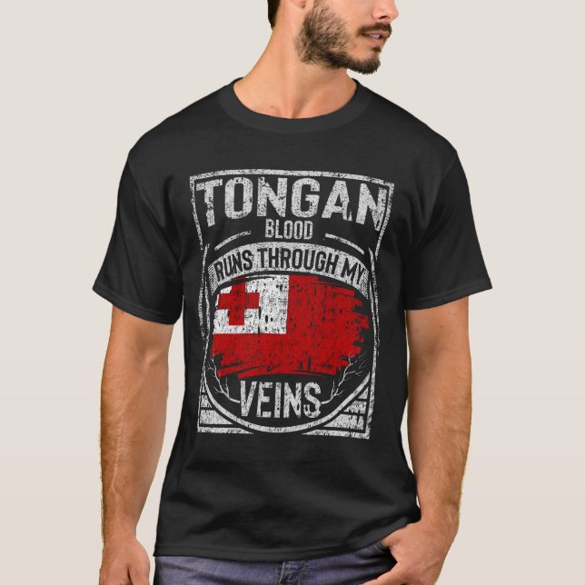 Tongan Blood Runs Through My Veins T-Shirt (Front)