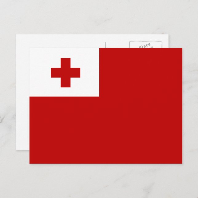 Tongan Flag, Flag of Tonga Postcard (Front/Back)
