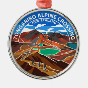 Tongariro Alpine Crossing New Zealand Metal Ornament