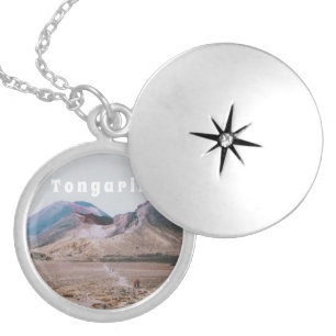 Tongariro National Park, New Zealand Souvenir Locket Necklace