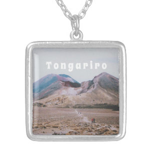Tongariro National Park, New Zealand Souvenir Silver Plated Necklace