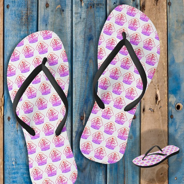 Tongs Caribbean SHEMIS-TREE beach white tree black Flip Flops (Tongs Caraïbes CHEMIS-TREE plage arbre blanc noir)